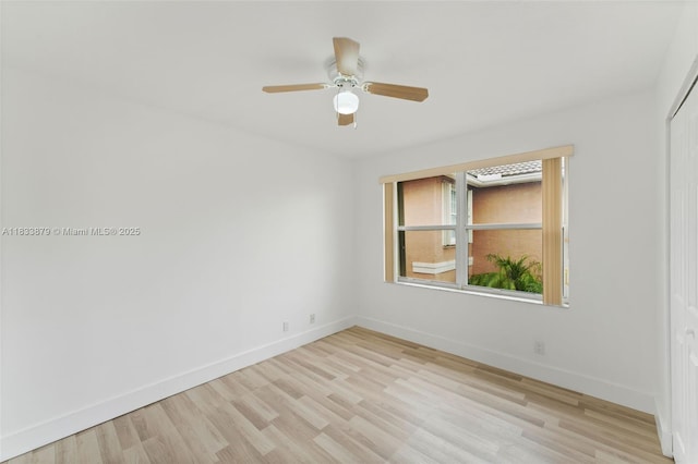 1894 SW 149th Ave, Miramar, FL 33027 - spare room featuring light wood finished floors and a ceiling fan