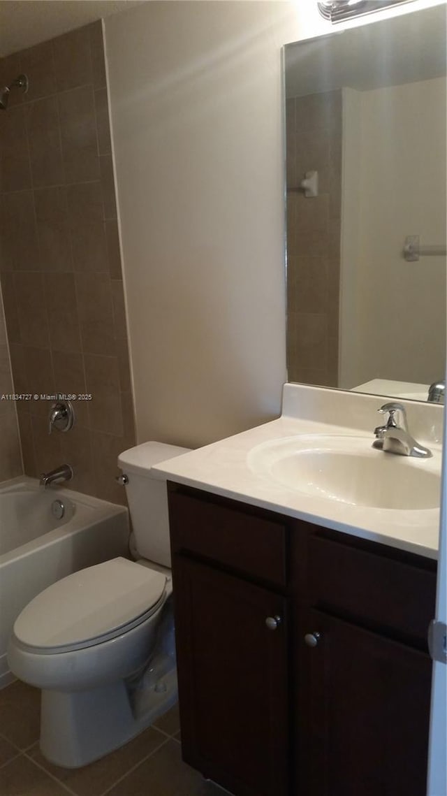 22441 SW 88th Pl Unit 204-5, Cutler Bay, FL 33190 - bathroom with vanity, shower / bath combination, and tile patterned flooring