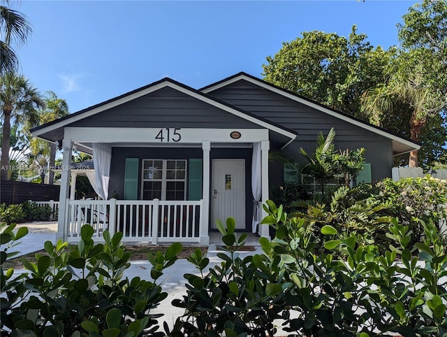 view of front of home with a porch