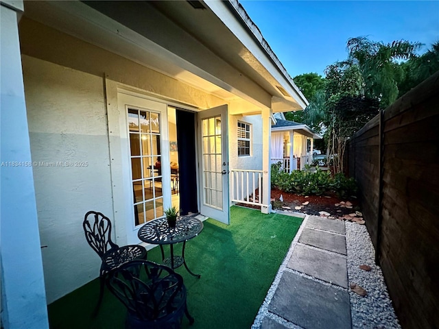 view of patio / terrace with french doors