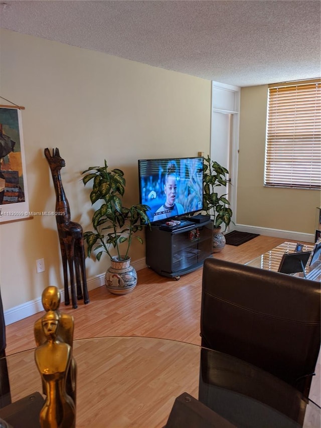 900 Saint Charles Pl Unit L6, Pembroke Pines, FL 33026 - living area featuring a textured ceiling and light wood finished floors
