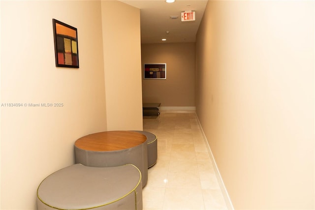 150 Sunny Isles Blvd Unit 1-Th403, Sunny Isles Beach, FL 33160 - corridor featuring recessed lighting and light tile patterned floors