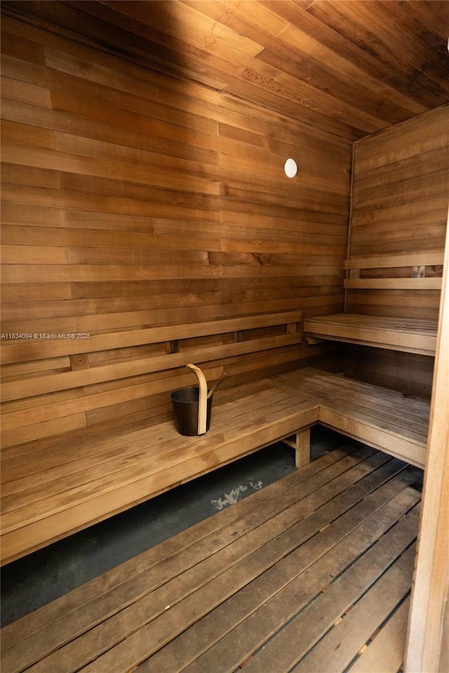 150 Sunny Isles Blvd Unit 1-Th403, Sunny Isles Beach, FL 33160 - relaxing sauna / steam room featuring wood ceiling and wooden walls