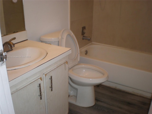 5855 Washington St Unit 92, Hollywood, FL 33023 - bathroom with vanity, wood finished floors, and shower / tub combination