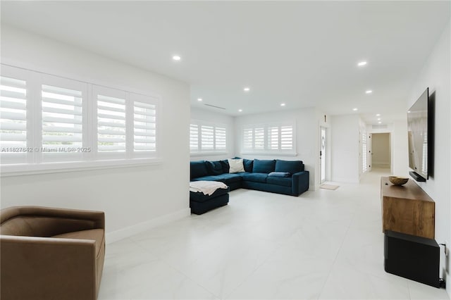9471 SW 10th St, Miami, FL 33174 - living area with recessed lighting and tile patterned flooring