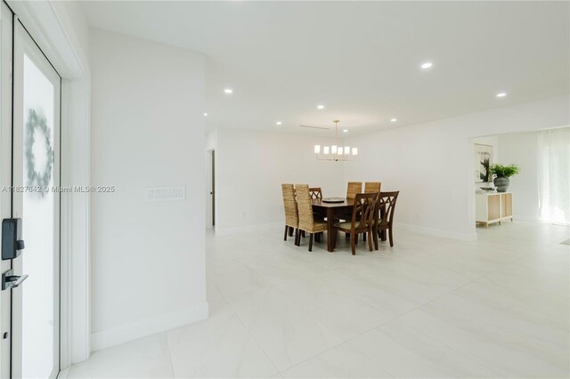 9471 SW 10th St, Miami, FL 33174 - dining space featuring recessed lighting and a chandelier