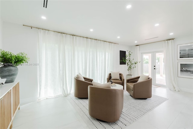 9471 SW 10th St, Miami, FL 33174 - living room with recessed lighting and french doors