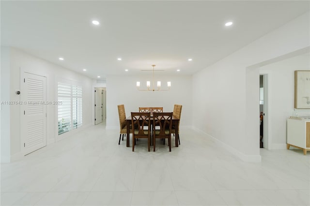 9471 SW 10th St, Miami, FL 33174 - dining room with recessed lighting and a chandelier