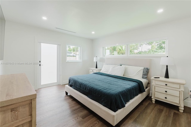 9471 SW 10th St, Miami, FL 33174 - bedroom featuring dark wood-type flooring and recessed lighting