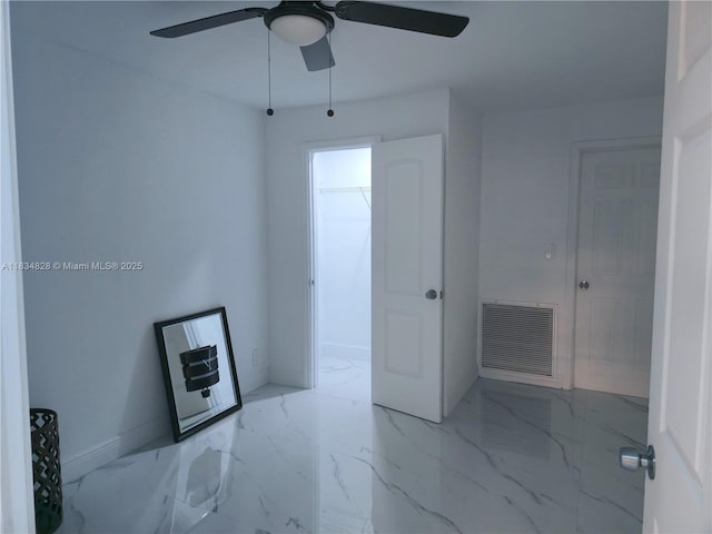 7771 NW 46th St, Lauderhill, FL 33351 - empty room featuring a ceiling fan and marble finish flooring