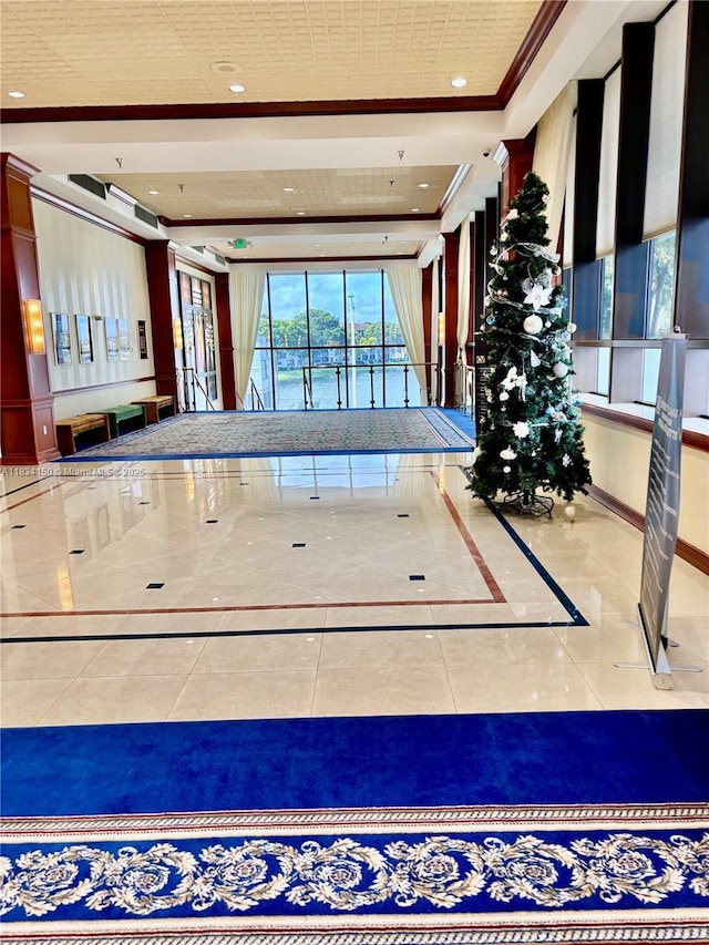 1301 SW 134th Way Unit 307B, Pembroke Pines, FL 33027 - lobby with crown molding and recessed lighting