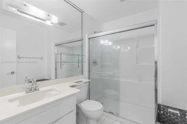 11955 SW 18th Ter Unit 9, Miami, FL 33175 - full bathroom with a shower stall, vanity, and tile patterned flooring