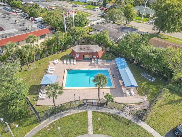 4821 NW 22nd Ct Unit 110, Lauderhill, FL 33313 - drone / aerial view of a pool area