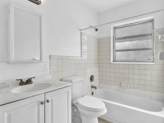 842 NW 1st Ave, Fort Lauderdale, FL 33311 - full bath with vanity, shower / bathtub combination, and tile walls