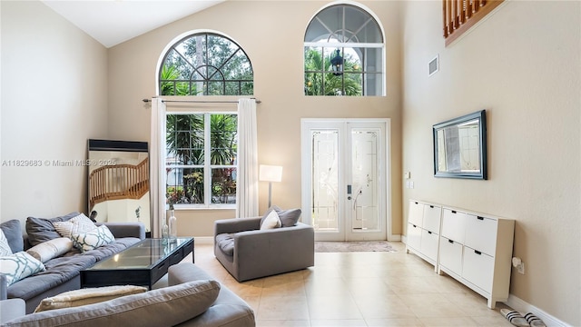 1891 SW 156th Ave, Miramar, FL 33027 - living area with a high ceiling and light tile patterned floors