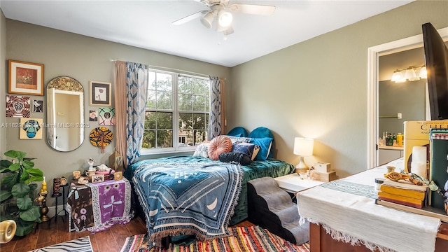 1891 SW 156th Ave, Miramar, FL 33027 - bedroom featuring wood finished floors and ceiling fan
