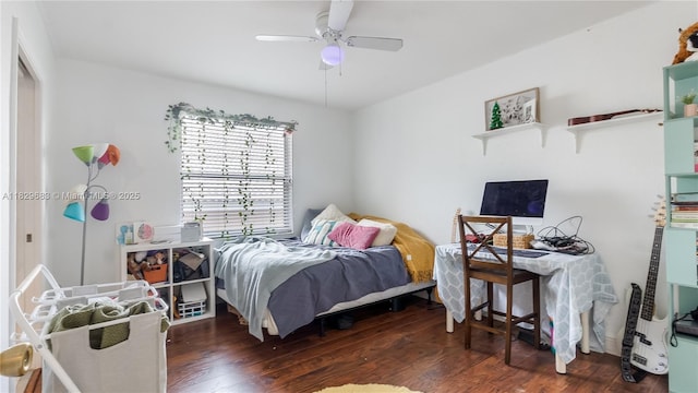 1891 SW 156th Ave, Miramar, FL 33027 - bedroom with wood finished floors and ceiling fan