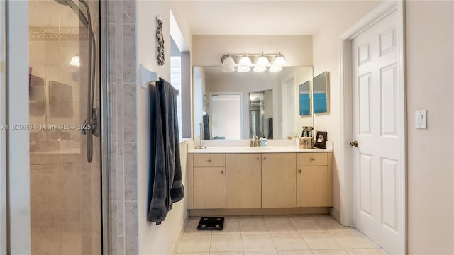 1891 SW 156th Ave, Miramar, FL 33027 - bathroom with a shower stall, vanity, and tile patterned floors