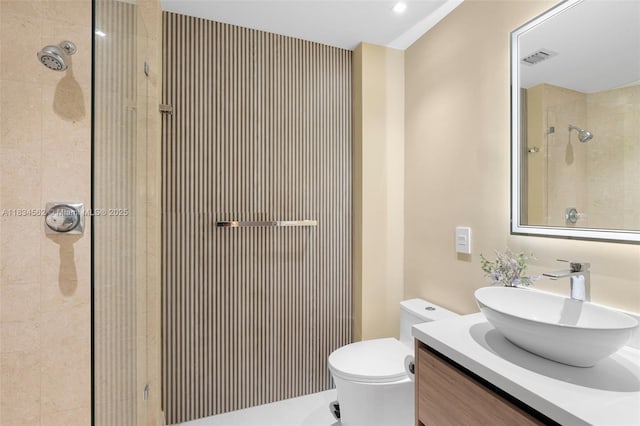 848 Brickell Key Dr Unit 2705, Miami, FL 33131 - bathroom with a tile shower and vanity