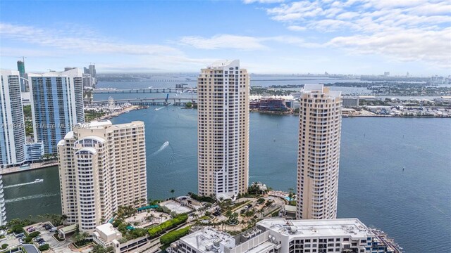 848 Brickell Key Dr Unit 2705, Miami, FL 33131 - view of urban area featuring a large body of water and a notable bridge