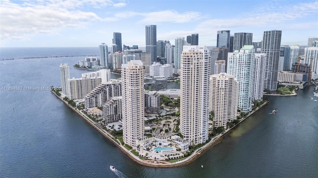 848 Brickell Key Dr Unit 2705, Miami, FL 33131 - bird's eye view of a large body of water and skyline