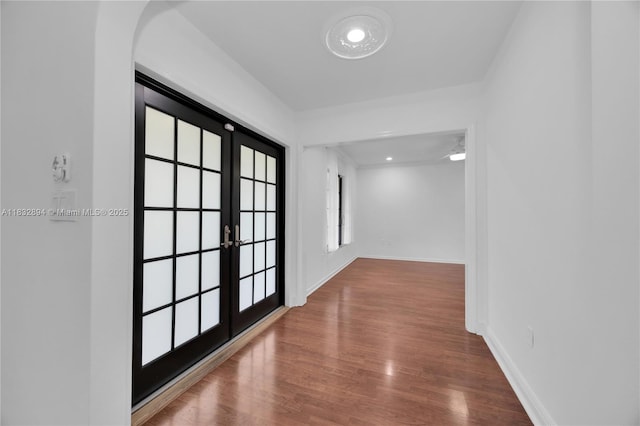 7804 SW 178th Ter, Palmetto Bay, FL 33157 - hall with french doors and wood finished floors