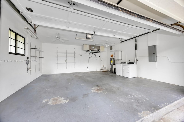 7804 SW 178th Ter, Palmetto Bay, FL 33157 - garage with washing machine and clothes dryer, electric panel, and a garage door opener