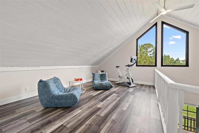 7264 159th Ct N, Palm Beach Gardens, FL 33418 - bonus room with wood finished floors, wood ceiling, and vaulted ceiling