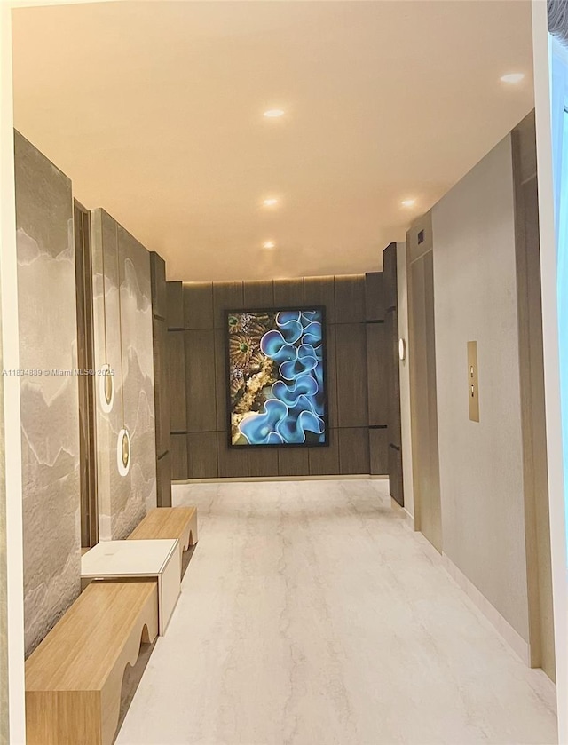 3400 Galt Ocean Dr Unit 702S, Fort Lauderdale, FL 33308 - home theater room with finished concrete flooring and recessed lighting