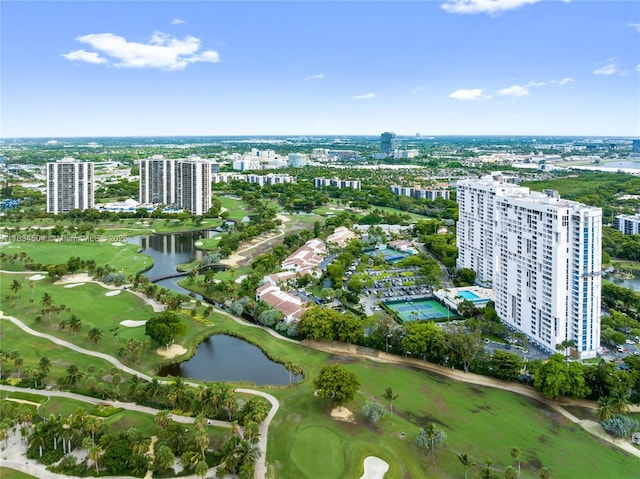 20218 NE 34th Ct Unit 52, Aventura, FL 33180 - aerial view of property and surrounding area featuring a golf course and a large body of water