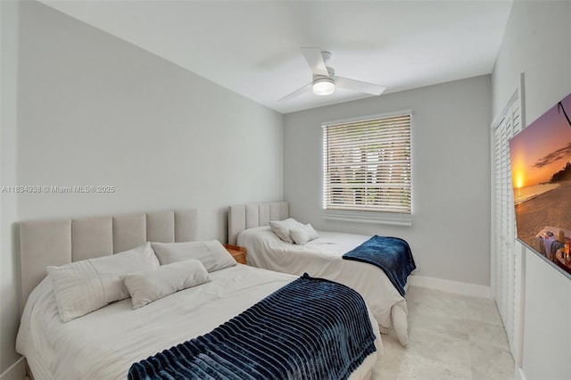 3205 NE 184th St Unit 9106, Aventura, FL 33160 - bedroom featuring baseboards and a ceiling fan