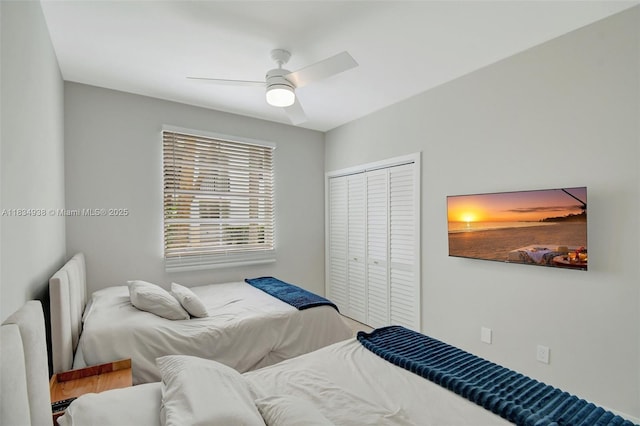 3205 NE 184th St Unit 9106, Aventura, FL 33160 - bedroom with ceiling fan and a closet