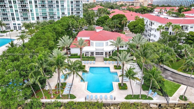 3205 NE 184th St Unit 9106, Aventura, FL 33160 - drone / aerial view of a pool