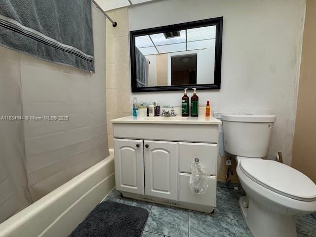 3690 Inverrary Dr Unit 1T, Lauderhill, FL 33319 - bathroom featuring shower / bath combo, vanity, and tile patterned floors