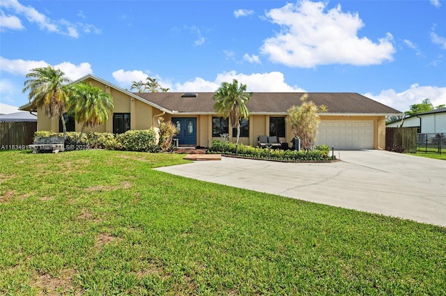 14040 SW 14th St, Davie, FL 33325 - ranch-style home with a garage, concrete driveway, and stucco siding