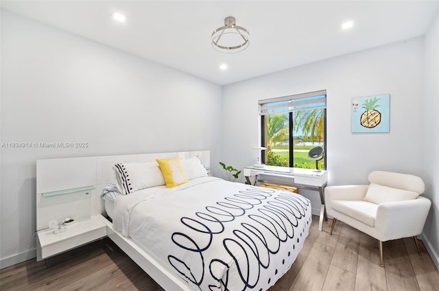 14040 SW 14th St, Davie, FL 33325 - bedroom with wood finished floors and recessed lighting