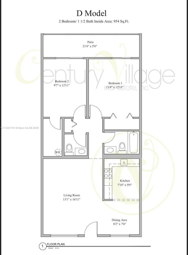 13255 SW 7th Ct Unit 213D, Pembroke Pines, FL 33027 - view of home floor plan