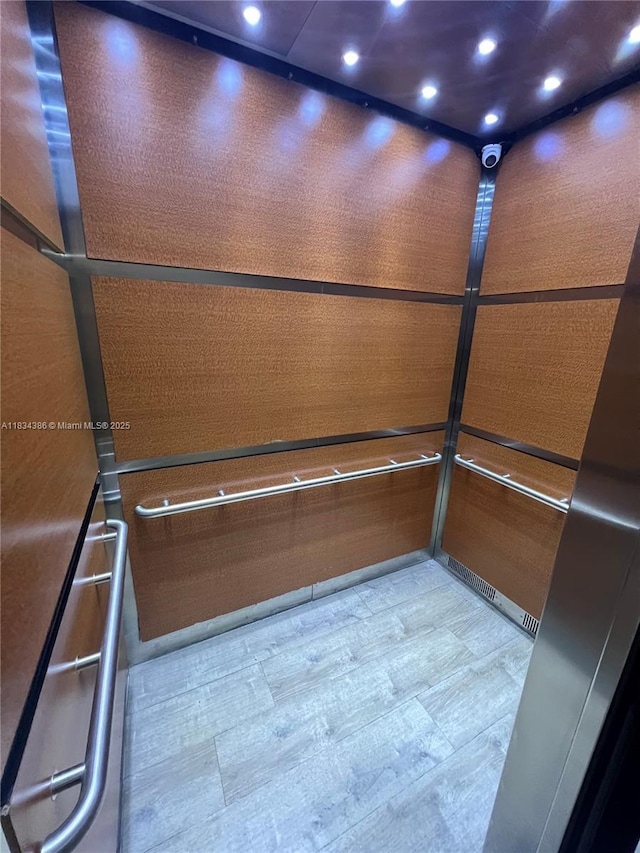 1470 NE 125th Ter Unit 814, North Miami, FL 33161 - elevator with recessed lighting and wood finished floors