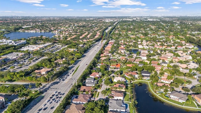 14501 SW 33rd Ct, Miramar, FL 33027 - aerial view of property and surrounding area with a large body of water and nearby suburban area