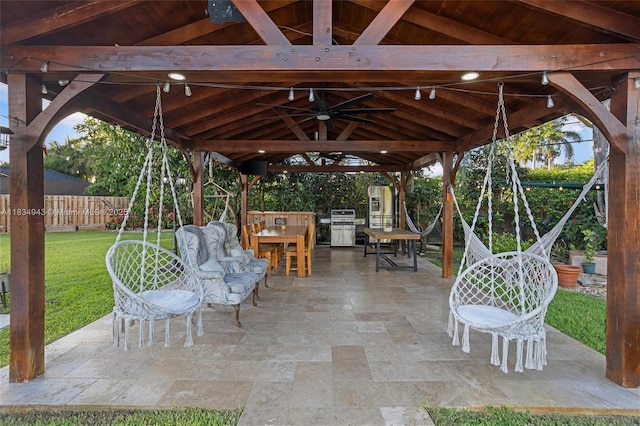 14501 SW 33rd Ct, Miramar, FL 33027 - view of patio / terrace featuring a gazebo and ceiling fan