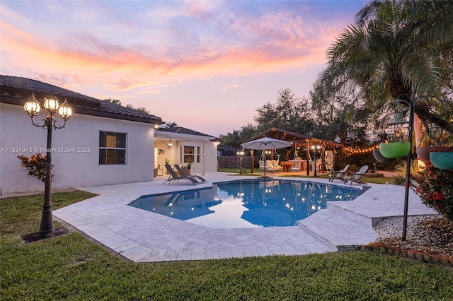 14501 SW 33rd Ct, Miramar, FL 33027 - outdoor pool with a patio area and a gazebo