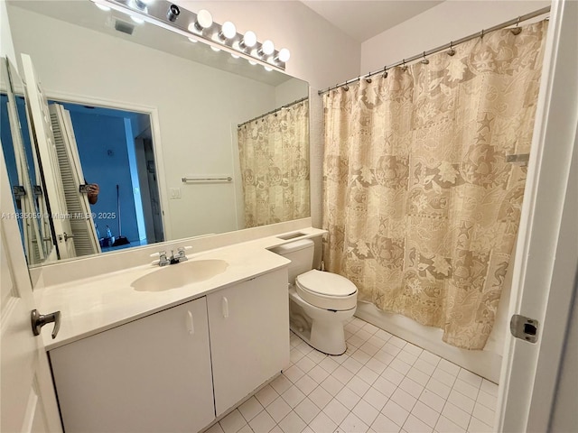 9575 Weldon Cir Unit C406, Tamarac, FL 33321 - full bathroom featuring tile patterned floors, vanity, and shower / bathtub combination with curtain