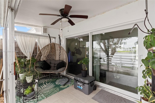 2418 NW 52nd St, Tamarac, FL 33309 - sunroom / solarium with a ceiling fan