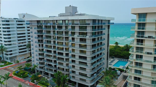 8877 Collins Ave Unit 705, Surfside, FL 33154 - view of apartment building / complex with a water view