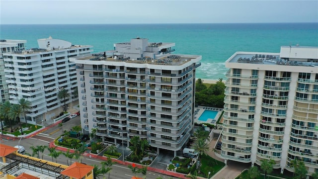 8877 Collins Ave Unit 705, Surfside, FL 33154 - view of apartment building / complex featuring a water view