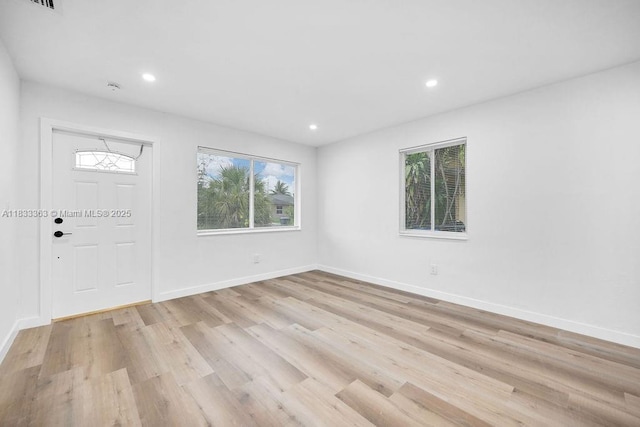 5201 Wiley St, Hollywood, FL 33021 - entryway with light wood-type flooring and recessed lighting