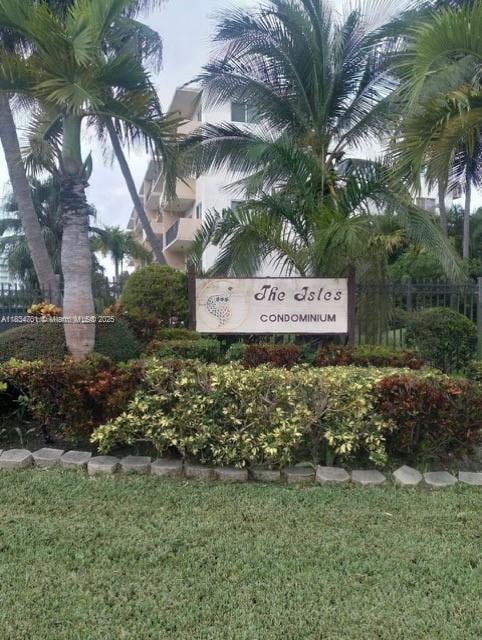 250 181st Dr Unit 212, Sunny Isles Beach, FL 33160 - community sign featuring a yard