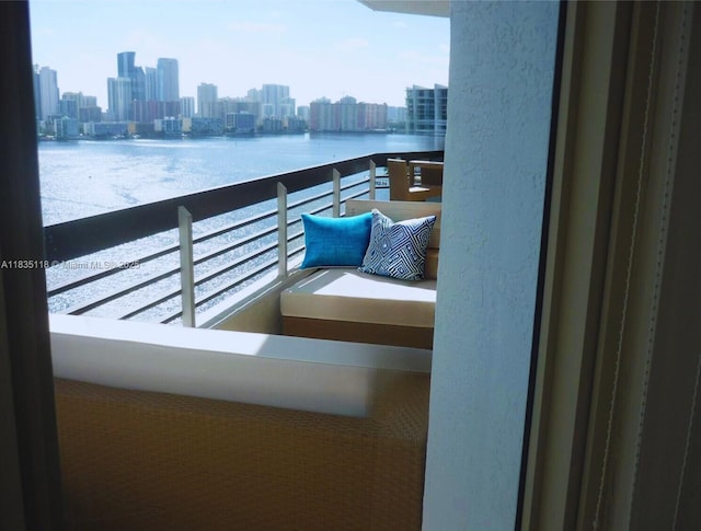 3530 Mystic Pointe Dr Unit 1714, Aventura, FL 33180 - balcony with a water view and a view of skyline