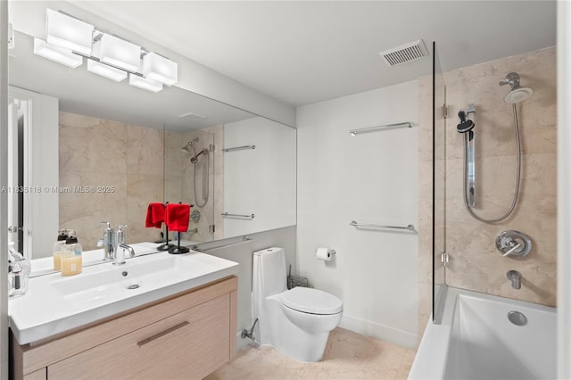 3530 Mystic Pointe Dr Unit 1714, Aventura, FL 33180 - bathroom with vanity, shower / washtub combination, and tile patterned floors