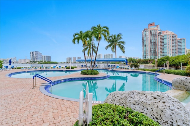 3530 Mystic Pointe Dr Unit 1714, Aventura, FL 33180 - community pool with a view of city